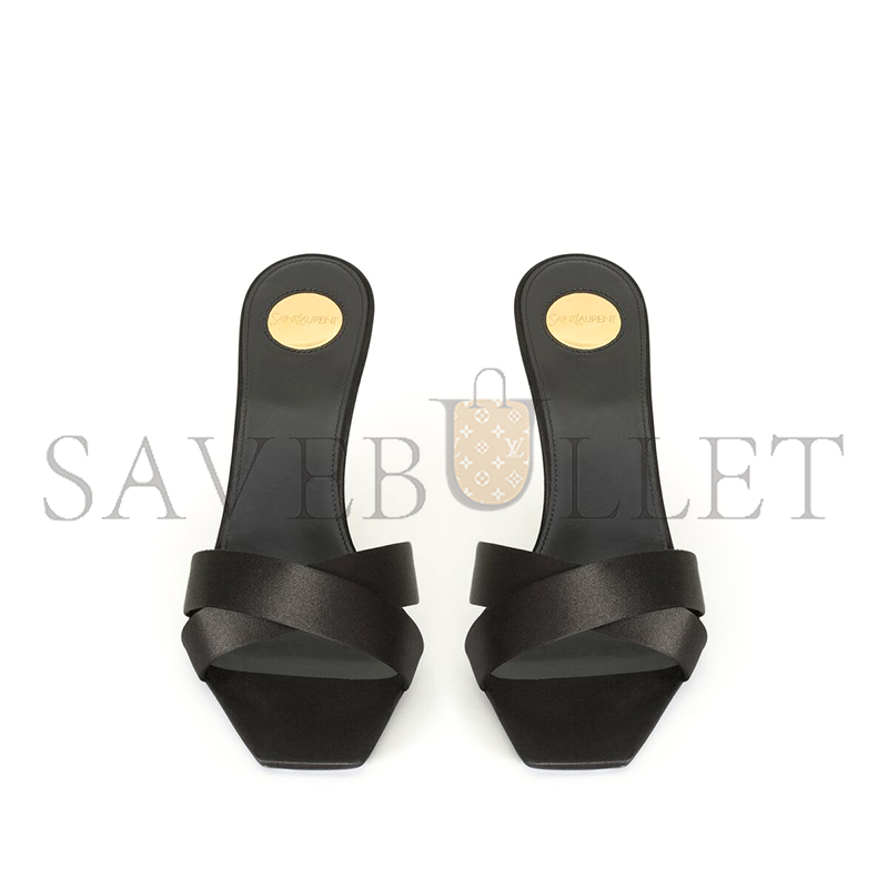 YSL OPYUM MULES IN SATIN CREPE 8189319QAB11000 YSL OPYUM MULES IN SATIN CREPE 8189319QAB11000